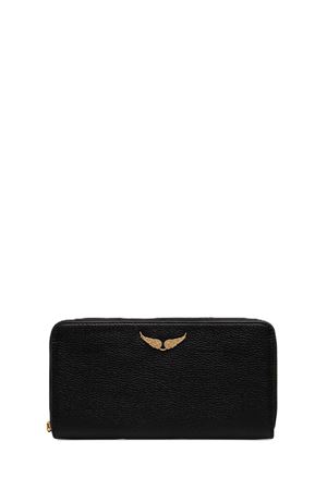 Compagnon Grained Leather ZADIG&VOLTAIRE | Portafogli | LWSG03667BLACK GOLD